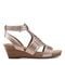 Earth Helodie Cushioned Arch Support Women's Wedge Sandal - Taupe Metallic - 1