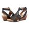 Earth Helodie Cushioned Arch Support Women's Wedge Sandal - Black - 7
