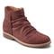 Earth Hilaree Cushioned Ruched Women's Casual Bootie - Dark Red - 2