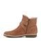 Earth Hutton Water Repellent Insulated Comfort Bootie Cushioned Support Women's Bootie - Medium Natural Suede - 4