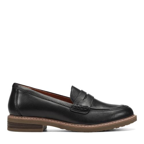 Earth Javas Slip-on Penny Casual Cushioned Arch Support Women's Mules & Loafers - Black Leather - 1