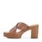 Earth Qamra Cushioned Platform Slip-On Women's Dress Sandal - Medium Natural Leather - 4