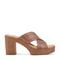 Earth Qamra Cushioned Platform Slip-On Women's Dress Sandal - Medium Natural Leather - 1