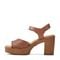 Earth Quinty Cushioned Arch Support Heeled Dress Sandal Women's Heeled Dress Sandal - Medium Natural Leather - 4