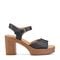 Earth Quinty Cushioned Arch Support Heeled Dress Sandal Women's Heeled Dress Sandal - Black Leather - 1