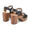 Earth Quinty Cushioned Arch Support Heeled Dress Sandal Women's Heeled Dress Sandal - Black Leather - 3