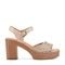 Earth Quinty Cushioned Arch Support Heeled Dress Sandal Women's Heeled Dress Sandal - Light Natural Leather - 1
