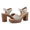 Earth Quinty Cushioned Arch Support Heeled Dress Sandal Women's Heeled Dress Sandal - Ivory - 7