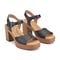 Earth Quinty Cushioned Arch Support Heeled Dress Sandal Women's Heeled Dress Sandal - Black Leather - 2
