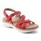Earth Rosie Cushioned Arch-Support Strappy Flat - Women's Casual Sandal - Medium Red - 2