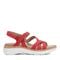 Earth Rosie Cushioned Arch-Support Strappy Flat - Women's Casual Sandal - Medium Red - 1