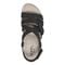 Earth Samsin Round Toe Strappy Casual Flat Sandal - Cushioned Arch Support Women's Casual Flat Sandal - Black - 5