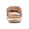Earth Samsin Round Toe Strappy Casual Flat Sandal - Cushioned Arch Support Women's Casual Flat Sandal - Medium Natural - 4