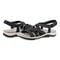 Earth Samsin Round Toe Strappy Casual Flat Sandal - Cushioned Arch Support Women's Casual Flat Sandal - Black - 7