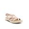Earth Samsin Round Toe Strappy Casual Flat Sandal - Cushioned Arch Support Women's Casual Flat Sandal - Light Pink - 8
