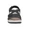 Earth Samsin Round Toe Strappy Casual Flat Sandal - Cushioned Arch Support Women's Casual Flat Sandal - Black - 3
