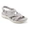 Earth Samsin Round Toe Strappy Casual Flat Sandal - Cushioned Arch Support Women's Casual Flat Sandal - Light Gray - 2