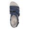 Earth Samsin Round Toe Strappy Casual Flat Sandal - Cushioned Arch Support Women's Casual Flat Sandal - Dark Blue - 5