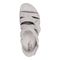 Earth Samsin Round Toe Strappy Casual Flat Sandal - Cushioned Arch Support Women's Casual Flat Sandal - Light Gray - 5