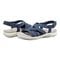 Earth Samsin Round Toe Strappy Casual Flat Sandal - Cushioned Arch Support Women's Casual Flat Sandal - Dark Blue - 7