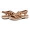 Earth Samsin Round Toe Strappy Casual Flat Sandal - Cushioned Arch Support Women's Casual Flat Sandal - Medium Natural - 7