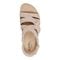 Earth Samsin Round Toe Strappy Casual Flat Sandal - Cushioned Arch Support Women's Casual Flat Sandal - Light Pink - 6