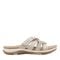 Earth Sassoni Strappy Cushioned Arch-Support Slip-On Women's Flat Sandal - Ivory - 1
