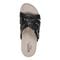 Earth Sassoni Strappy Cushioned Arch-Support Slip-On Women's Flat Sandal - Black - 5