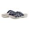 Earth Sassoni Strappy Cushioned Arch-Support Slip-On Women's Flat Sandal - Dark Blue - 7
