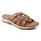 Earth Sassoni Strappy Cushioned Arch-Support Slip-On Women's Flat Sandal - Medium Natural - 2
