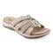 Earth Sassoni Strappy Cushioned Arch-Support Slip-On Women's Flat Sandal - Ivory - 2