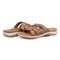 Earth Sassoni Strappy Cushioned Arch-Support Slip-On Women's Flat Sandal - Medium Natural - 7