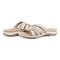 Earth Sassoni Strappy Cushioned Arch-Support Slip-On Women's Flat Sandal - Ivory - 7