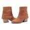 Earth Savvy Block Heel Ruched Bootie Cushioned Arch Support Women's Ankle Boot - Medium Natural Leather - 7