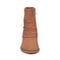 Earth Savvy Block Heel Ruched Bootie Cushioned Arch Support Women's Ankle Boot - Medium Natural Leather - 3