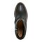 Earth Savvy Block Heel Ruched Bootie Cushioned Arch Support Women's Ankle Boot - Black Leather - 5
