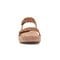 Earth Slata Cushioned Cork-Footbed Women's Casual Leather Sandal - Dark Natural Leather - 3