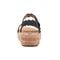 Earth Slata Cushioned Cork-Footbed Women's Casual Leather Sandal - Dark Blue - 4