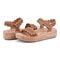 Earth Slata Cushioned Cork-Footbed Women's Casual Leather Sandal - Dark Natural Leather - 7