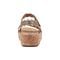 Earth Slata Cushioned Cork-Footbed Women's Casual Leather Sandal - Gold Leather - 4