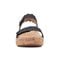 Earth Slata Cushioned Cork-Footbed Women's Casual Leather Sandal - Navy Leather - 3