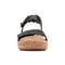 Earth Slata Cushioned Cork-Footbed Women's Casual Leather Sandal - Black Leather - 3