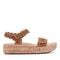 Earth Slata Cushioned Cork-Footbed Women's Casual Leather Sandal - Dark Natural Leather - 1