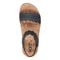 Earth Slata Cushioned Cork-Footbed Women's Casual Leather Sandal - Dark Blue - 6