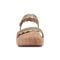 Earth Slata Cushioned Cork-Footbed Women's Casual Leather Sandal - Gold Leather - 3