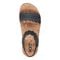 Earth Slata Cushioned Cork-Footbed Women's Casual Leather Sandal - Navy Leather - 5