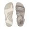 Earth Stellon Braided Strappy Sandal Cushioned Arch Support Women's Sandal - Silver - 5