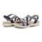 Earth Sterling Arch-Support Cushioned Strappy Women's Flat Sandal - Dark Blue - 7