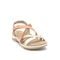 Earth Sterling Arch-Support Cushioned Strappy Women's Flat Sandal - Ivory - 8