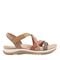 Earth Sterling Arch-Support Cushioned Strappy Women's Flat Sandal - Light Grey Multi Leather - 1
